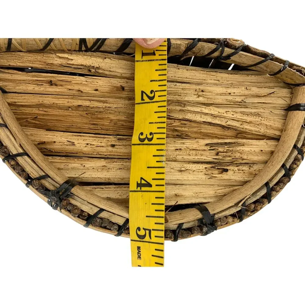 Handmade Primitive Style Wood Bamboo Twig Basket